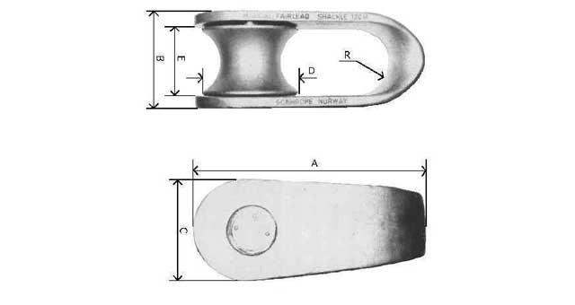 211156 SHACKLE FAIRLEAD MANDAL 90M, WITH DNV CERTIFICATE