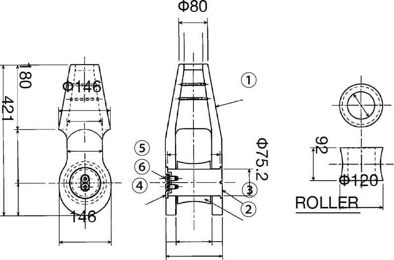 211171 SOCKET ROLLER PIN TYPE 0-42, CARBON & ALLOY STEEL 