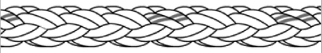 211581 ROPE MOORING PP/POLYESTER, 12ST CROSS 5"CIR X 200MTR 