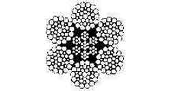 ROPE WIRE GALV 6XWS(36)IWRC, 40MM DIAX200MTR W/CERT.