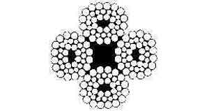 213625 WIRE NON-ROTATING SINGLE ROPE, 4XF(40) GALV 20MMX200MTR