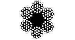 214031 ROPE WIRE STAINLESS STEEL, SUS304 6X19 6MMX200MTR