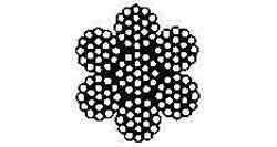 214061 ROPE WIRE STAINLESS STEEL, SUS304 7X19 8MMX200MTR W/CERT.