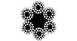 214101 ROPE WIRE STAINLESS STEEL, SUS304 6X24 6MMX200MTR