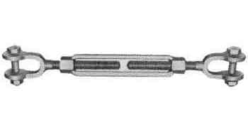 230621 TURNBUCKLE FRAME GALV JAW&JAW, 3/8X6"