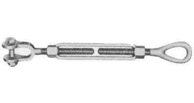 230661 TURNBUCKLE FRAME GALV JAW&EYE, 3/8X6"