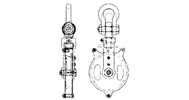 231501 BLOCK CARGO STEEL, JIS-F3421-1A SINGLE 220MM
