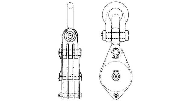 231512 BLOCK CARGO STEEL, JIS-F3421-3A TRIPLE 430MM