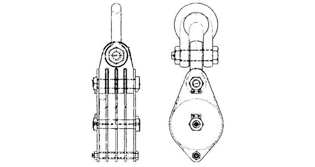 231513 BLOCK CARGO STEEL, JIS-F3421-4A QUADRUPLE 430MM
