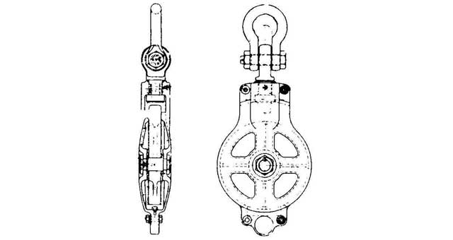 231541 BLOCK CARGO CAST STEEL, JIS-F3428-1RA SINGLE 340MM