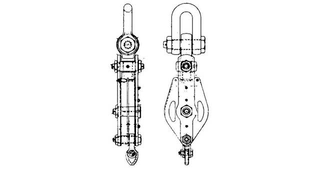 231569 BLOCK TOPPING STEEL W/BECKET, JIS-F3427-T2B DOUBLE 460MM