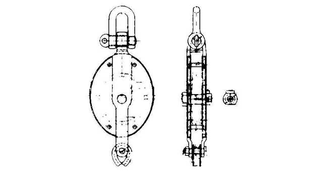 231578 BLOCK GUY STEEL WITH BECKET, JIS-F3424-M1B SINGLE 160MM