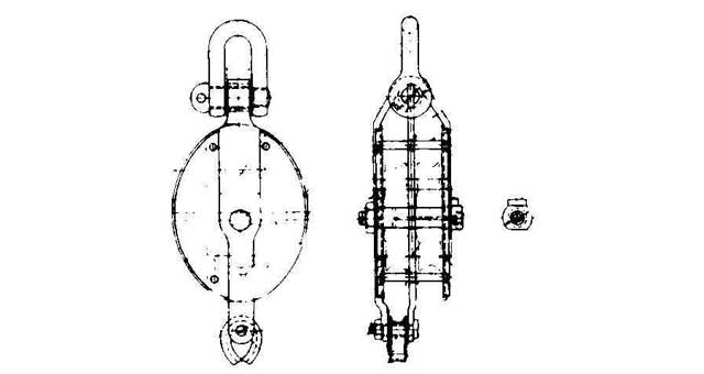 231579 BLOCK GUY STEEL WITH BECKET, JIS-F3424-M2B DOUBLE 160MM
