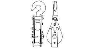 231581 BLOCK STEEL SNATCH WITH HOOK, JIS-F3422-SM 200MM