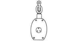 231601 BLOCK WOODEN WITH HOOK, JIS-F3426-W1AH SINGLE 140MM