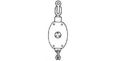 231671 BLOCK WOODEN WITH HOOK&BECKET, JIS-F3426-W2BH DOUBLE 140MM