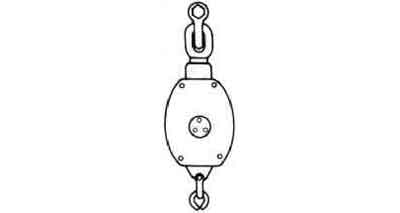 231721 BLOCK WOODEN W/SHACKLE SC18 &, BECKET F3426-W3BS TRIPLE 200MM