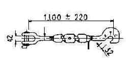 231836 TURNBUCKLE GALV TB-23-361, JAW&HOOK PIPE BODY B/L 36TON