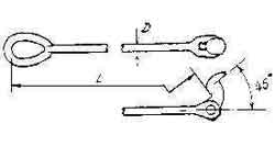 231871 HINGE ROD SHORT LB-3-20S, ROD DIA 20MMXL2350MM B/L 32TON