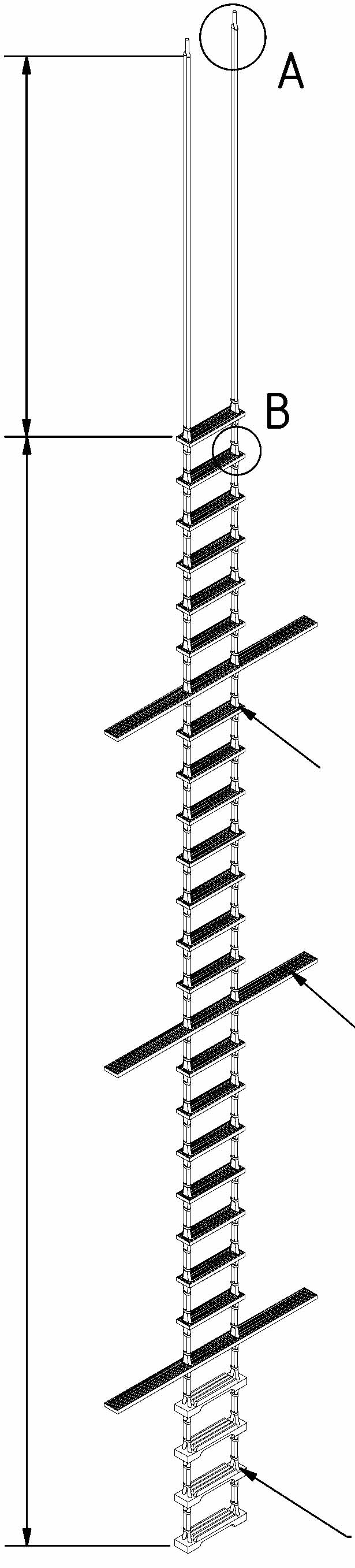 232029 LADDR PILOT MED/USCG APPROVED, REGULAR STEP 3MTR