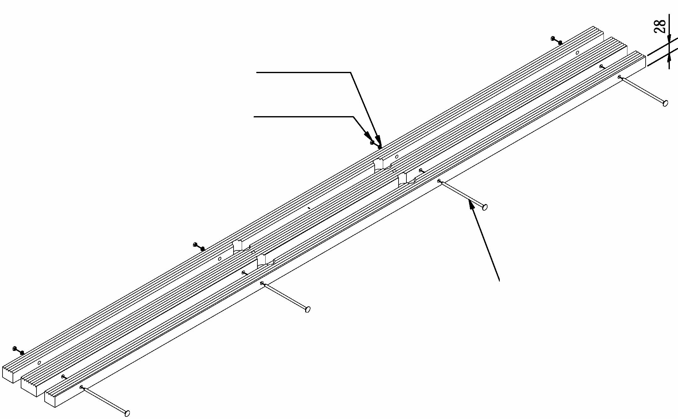 232039 SPREADER WOOD REPAIR MED/USCG, PILOT LADDER 1800X115X63MM 