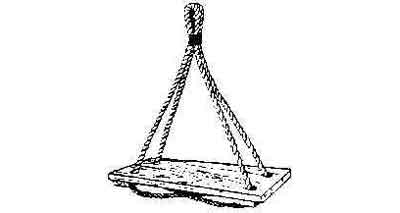 BOATSWAIN'S CHAIR WITH ROPE, 25X160X620MM