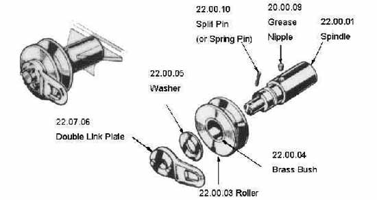 233301 MCGR'R HATCH ROLLER ASS'Y, #22.05 W/SINGLE PLATE