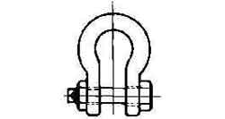 SHACKLE BOW HEX HEAD BOLT, UNGALV JIS-M-BB 36MM SWL 8TON