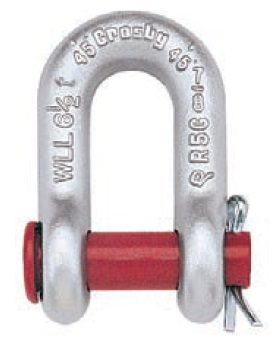 234131 SHACKLE STRAIGHT FORGED CROSBY, ROUND PIN G-215 GALV 1/4"