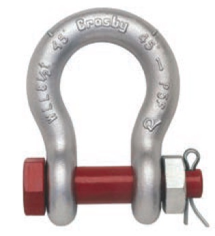 234231 SHACKLE ANCHOR FORGED CROSBY, BOLT TYPE G-2130 GALV 1/2"
