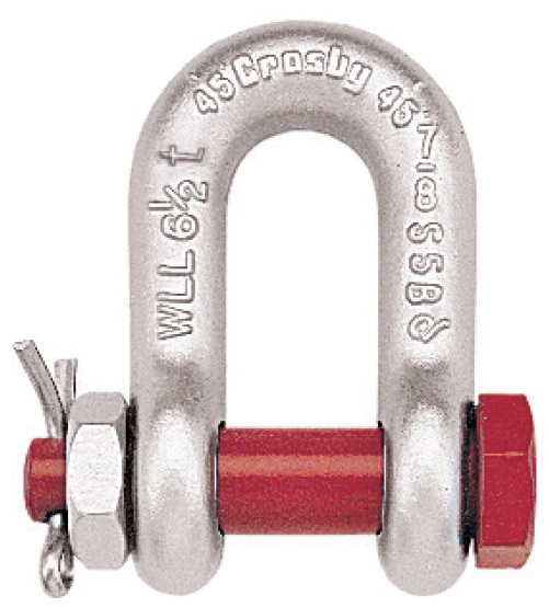 234261 SHACKLE CHAIN FORGED CROSBY, BOLT TYPE G-2150 GALV 1/2"