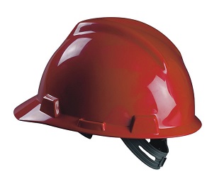 310101 HELMET SAFETY SLOTTED V-GARD, W/SATZ-ON SUSPENSION WHITE