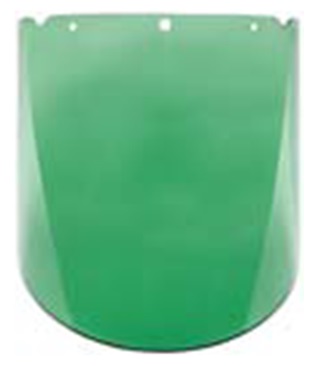 310541 VISOR MOLDED V-GARD GREEN TINT, 263X432X2.49MM MSA 10115854
