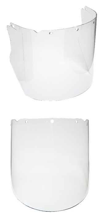 310548 VISOR FOR SPLASH/CHEMICAL CLEAR, 203X432X2.49MM MSA 10115855