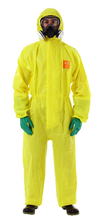 312091 WORKWEAR FLEX. 3 LAYER FABRIC, MICROCHEM 3000 YELLOW S