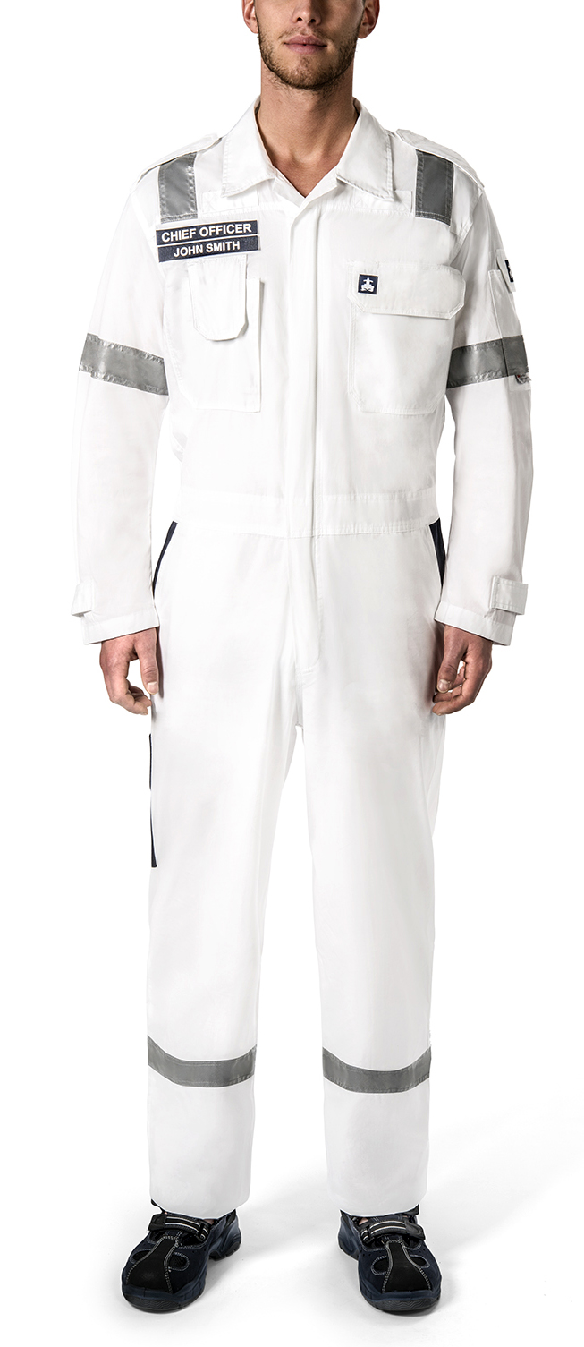 BOILERSUIT COTTON REFLECT HEAT, REGULATE UVPROTECT NAVY M 