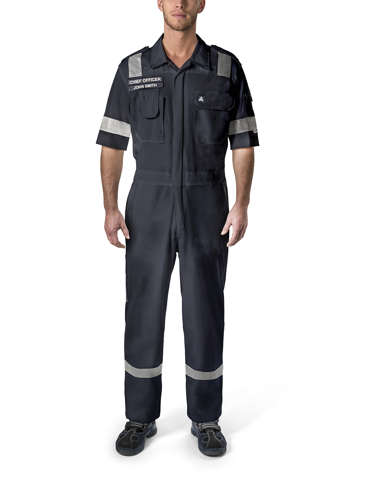 BOILERSUIT COTTON SHORT SLEEVE, UV/HEAT/REFLECT NAVY 3XL 