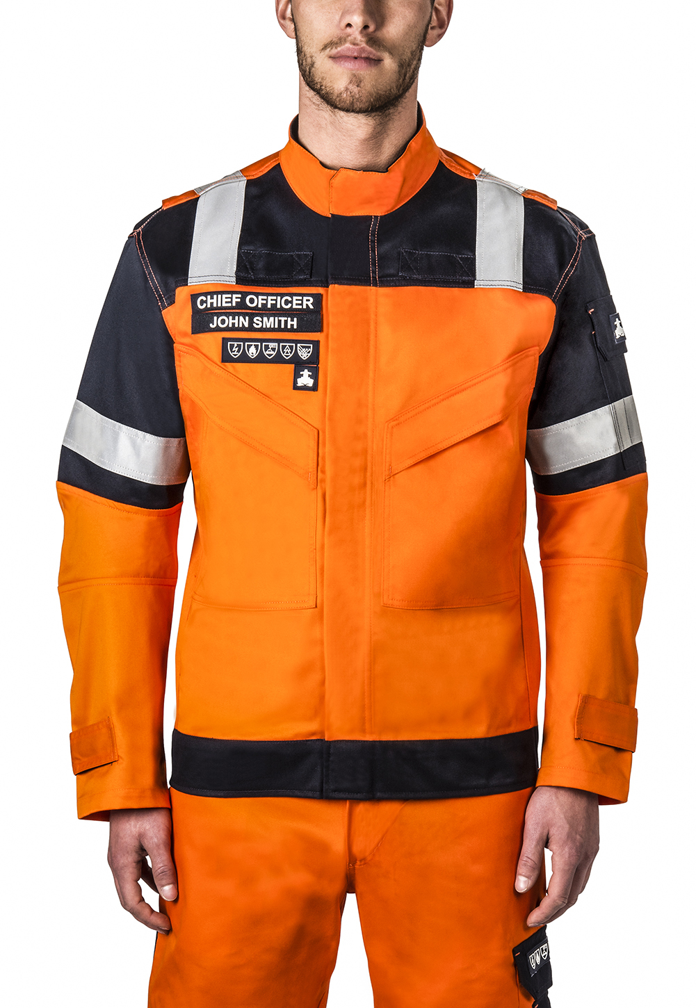 JACKET OFFSHORE MULTI-HAZARD, ORANGE&NAVY L 