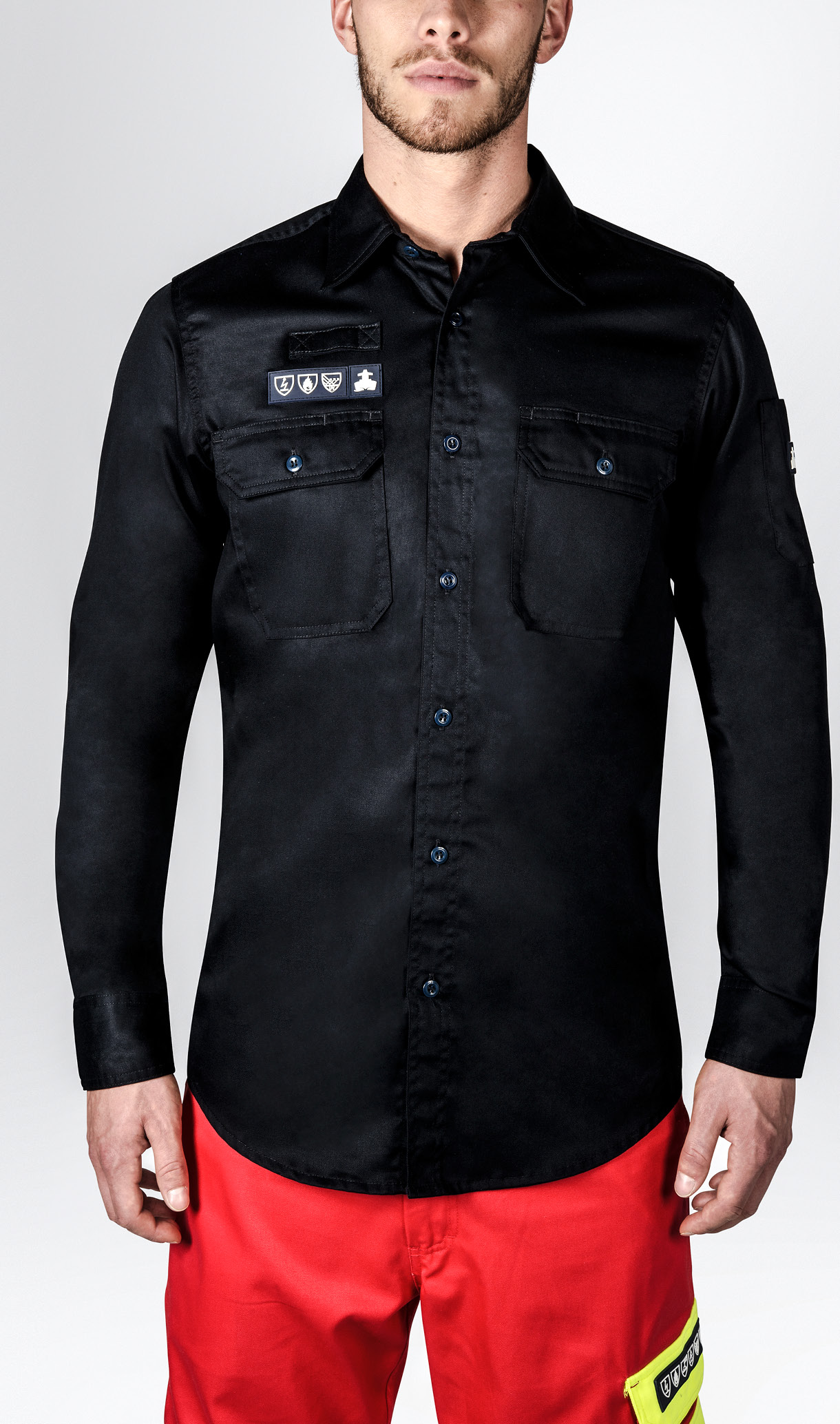 SHIRT WORK FLAME-RESISTANT, MULTI-RISK NAVY S