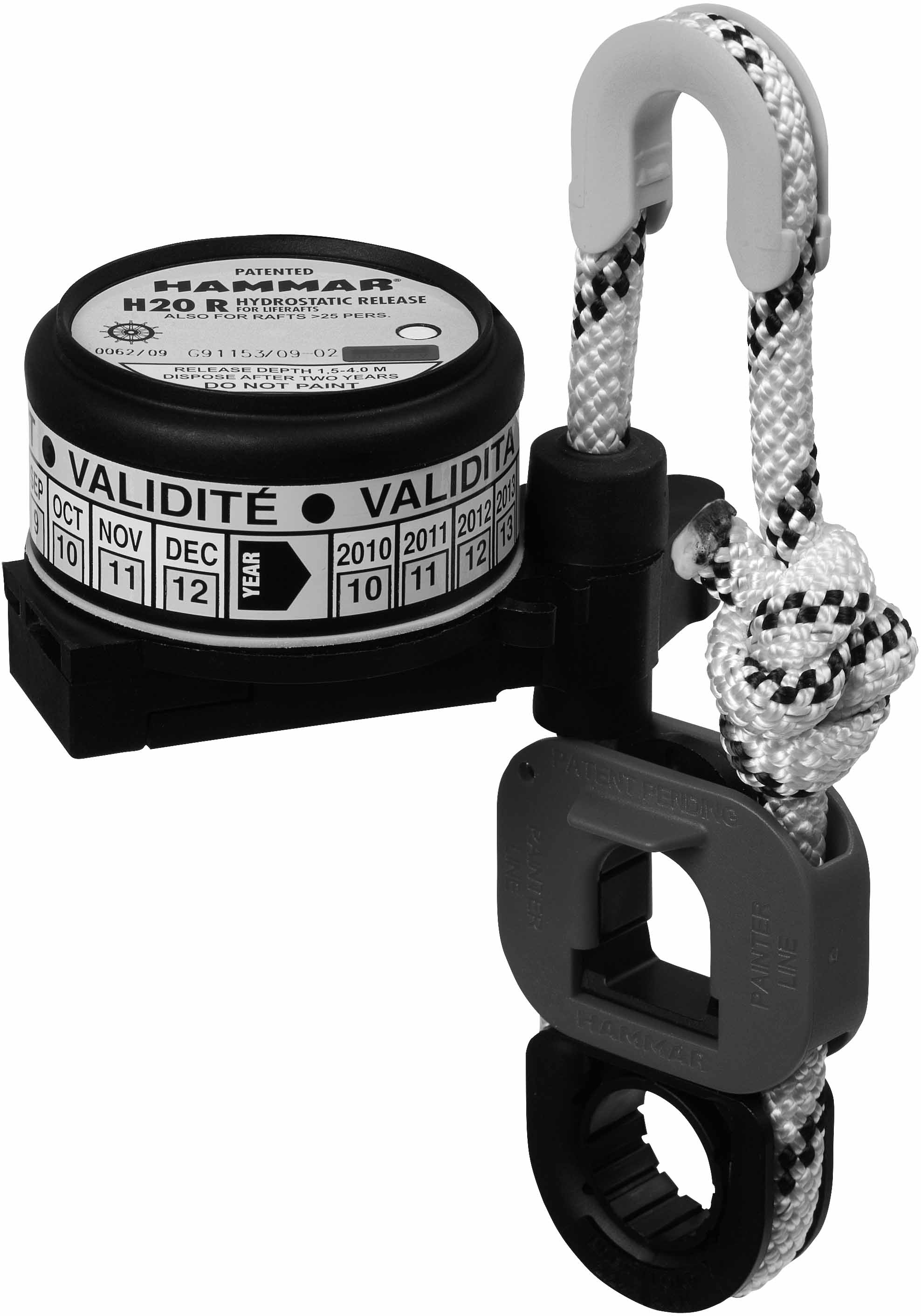 HYDROSTATIC RELEASE UNIT, HAMMER H20 R FOR LIFERAFT