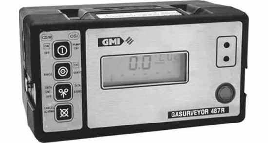 330586 GAS DETECTOR COMBINARION GMI, PORTABLE GASURVEYOR 487R 