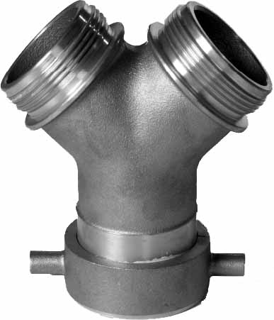 330881 COUPLING FIRE HOSE Y-PIECE, BRASS INLET 2" MALE