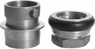 331871 ADAPTER FIREHOSE BRASS MACHINO, 1-1/2" FEMALE/THREAD 2" FEMALE