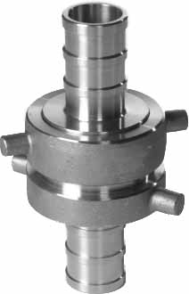 333211 COUPLING HOSE BRASS PIN LUG, 2-1/2" 7-1/2 TPI HOSE END 38MM