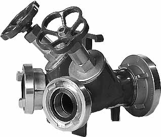 333376 Y PIECE WITH COCK ALUMI STORZ, INLET 89MM OUTLET 66MM