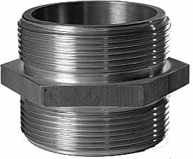 333466 NIPPLE DUAL BRASS SM900040, 1-1/2" X 1-1/2" ANST MALE