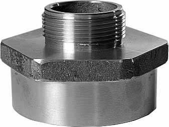 333511 NIPPLE REDUCING BRASS, 2"X1-1/2" BSP FEMALE X MALE