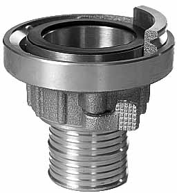 333528 COUPLING HOSE BRASS SMS, 2-1/2" HOSE END 38MM