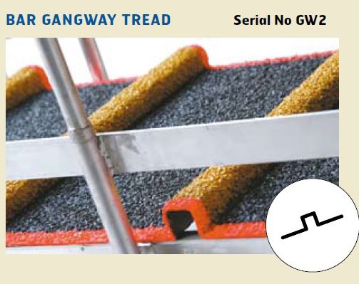 TREAD GANGWAY ANTI-SLIP, WITH FURTHER DETAILS