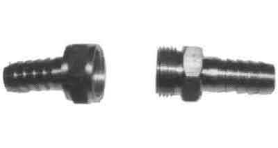 351061 COUPLING AIR HOSE SCREW BRASS, 6MM HOSE END 1/4" THREAD